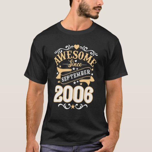 16歳2006年9月16誕生日 Tシャツ (正面)