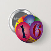 16歳! 缶バッジ (正面&裏面)