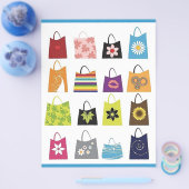 16無料ベクターショッピングバッグ チラシ (シングル)