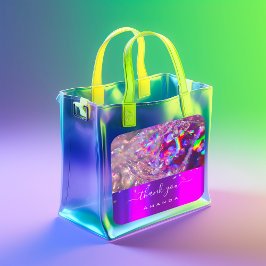 16番目のクリスタルパープルピンクのレインボーに感謝 スクエアシール