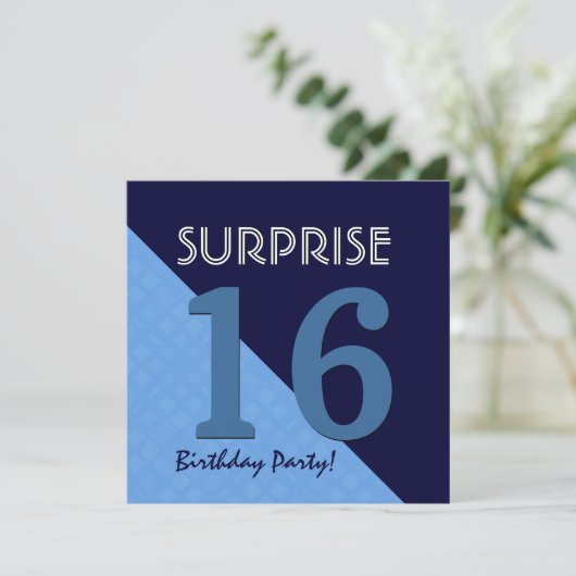 16番目のサプライズ誕生日ブルーとミッドナイトV06C3 招待状 (スタンド正面)