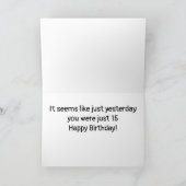 16番目の信じ誕生日で祝きない カード (内部)