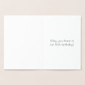 16番目の誕生日-インスパイアアールデコルック"16" & Name 箔カード (内部)