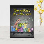 **16番目の誕生日**書は壁の誕生日にあります カード (黄色い花)