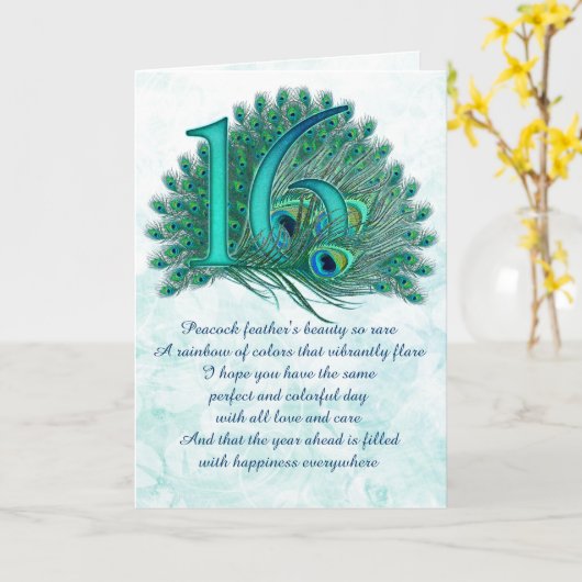 16番目のDIVA番号付きグリーティングカード カード (黄色い花)