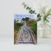 16番街タイル張りステップ#6-2はがき ポストカード (スタンド正面)