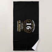 16祝年の生き方素晴らし ビーチタオル (正面)