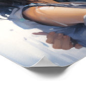 16素晴らし年の水の色のポートレート ポスター (角)