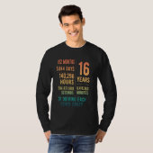 16結婚した年おもしろい16結婚周年 Tシャツ (正面フル)