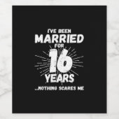 16結婚した年16おもしろい周年 ワインラベル (シングルラベル)