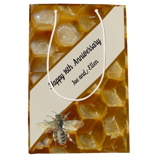 16結婚周年記念 ミディアムペーパーバッグ (正面)