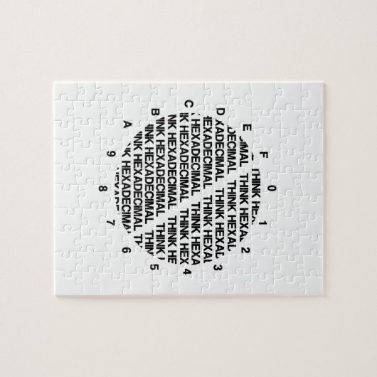 16考え進数(クロックテンプレートギークユーモア) ジグソーパズル (横)