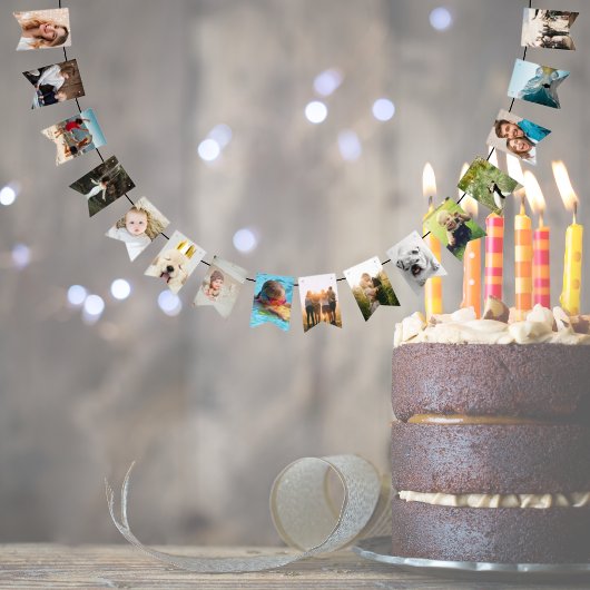 16自撮パーソナライズされた影パーティー バンティングフラッグ