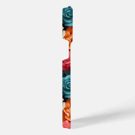 #16花柄 iPhoneケース (右側面)