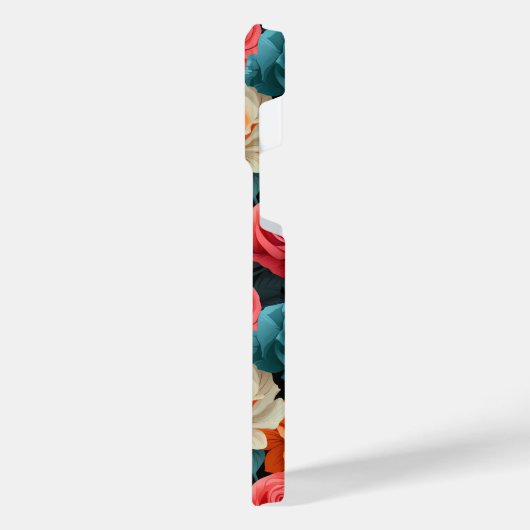 #16花柄 iPhoneケース (左側面)