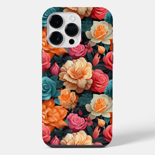 #16花柄 iPhoneケース (裏面)