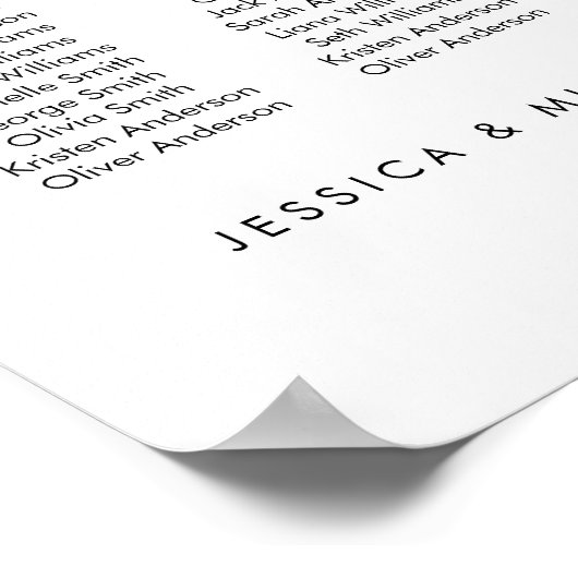 16表エレガント人お気に入りの席表 ポスター (角)