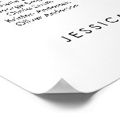 16表エレガント人お気に入りの席表 ポスター (角)