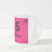 16要素の硫黄|の周期表 フロストグラスマグカップ (正面右)