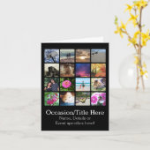 16角の丸い写真コラージュまたはインスタグラム カード (黄色い花)