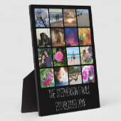 16角の丸い角正方形フォトコラージュ フォトプラーク (側面)