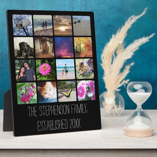 16角の丸い角正方形フォトコラージュ フォトプラーク (側面)