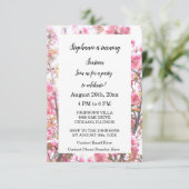 16誕生日さくらんぼフローラピンクパープルキュート 招待状 (スタンド正面)