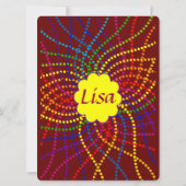 16誕生日の招待。 招待状 (裏面)