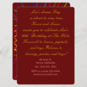 16誕生日の招待。 招待状 (正面/裏面)