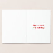 16誕生日はっきりした「16歳！」 ゴールドフォイルカード 箔カード (内部)