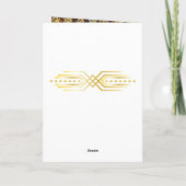 16誕生日アールデコ金ゴールドブラック素晴らしギャツビー カード (裏面)