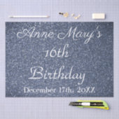 16誕生日キラキラ輝くカスタムほこりっぽい青 薄葉紙 (クラフト)