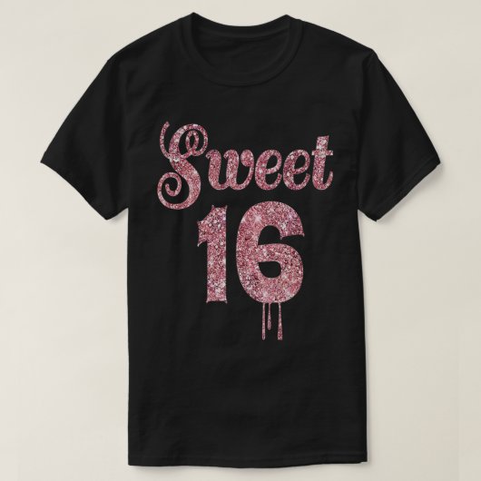 16誕生日ギフト10代のスウィートシティーンバラピンク16 Tシャツ (デザイン正面)