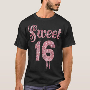 16誕生日ギフト10代のスウィートシティーンバラピンク16 Tシャツ