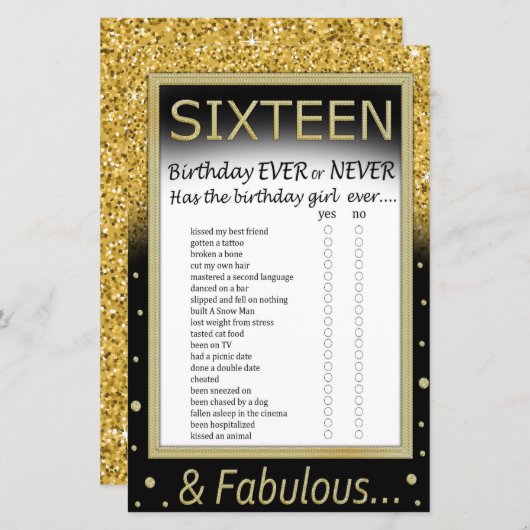 16誕生日ゲームなし (正面/裏面)