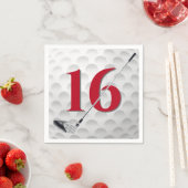 16誕生日ゴルフクラブナプキンス スタンダードカクテルナプキン (インサイチュ)