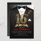 16誕生日スウィート16ツキセド 招待状 (正面/裏面)