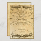 16誕生日ティーステンドヴィンテージお祝いインビ 招待状 (正面/裏面)