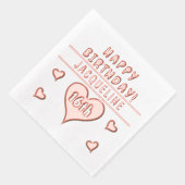 16誕生日ハート名Any Age 箔ナプキン (右)