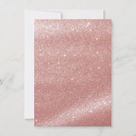 16誕生日バラ金ゴールドグラムシックス誕生日 招待状 (裏面)