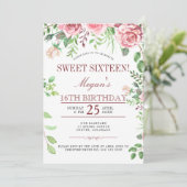 16誕生日ピンクローゼシックSweet sixteenパーティー 招待状 (スタンド正面)