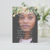 16誕生日フォトフラワーズブランチ火花金ゴールド 招待状 (スタンド正面)