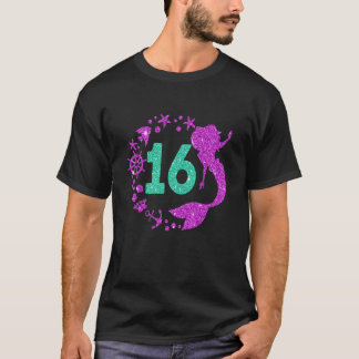 16誕生日マーメイドガール歳16 Tシャツ
