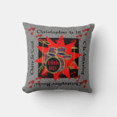 16誕生日ミュージカルアップビートドラムカスタムズ クッション (正面)