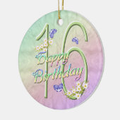 16誕生日レインボーキープサケオーナメント セラミックオーナメント (左)