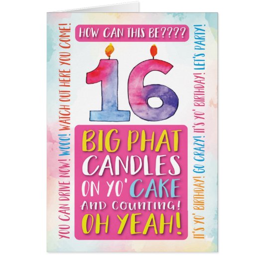 16誕生日今すぐ運転できるパーティーに時間！ (正面)