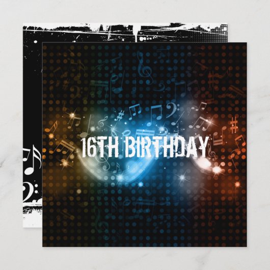 16誕生日招待状 招待状 (正面/裏面)