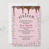 16誕生日用チョコレートアイシング 招待状 (正面)