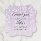 16誕生日紫色のホイルバルーンチークルライト フェイバータグ (裏面)