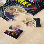 16誕生日:おもしろいレインボー#,名前をカスタムする+写真 ジグソーパズル (側面)